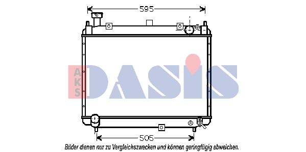 AKS DASIS Радиатор, охлаждение двигателя 213810N